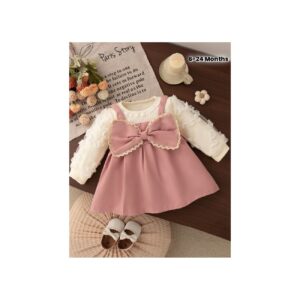 Pink Long-Sleeve Dress