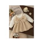 beige baby dress