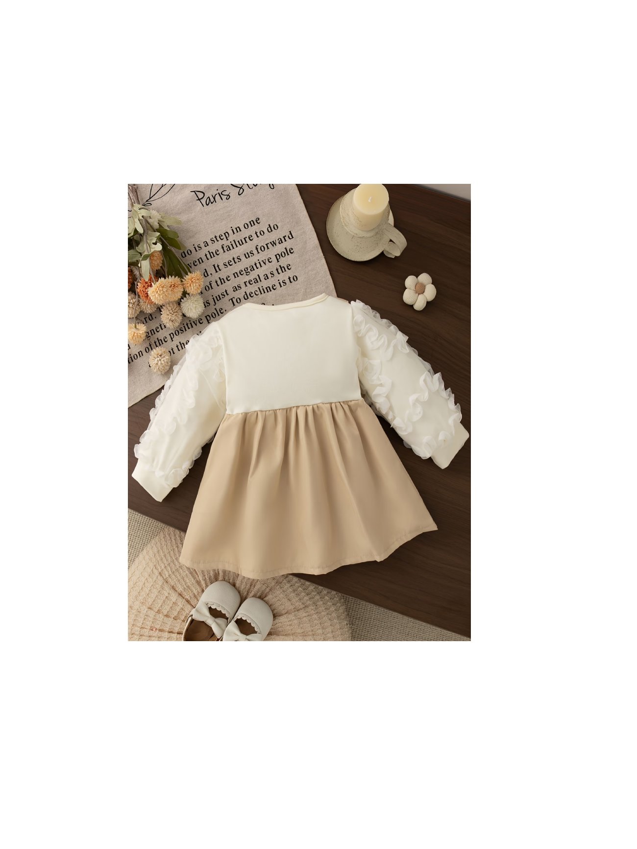 beige baby dress