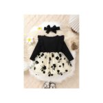 black and white combo dress